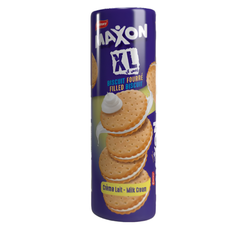 Maxon XL Milk Biscuits 330g | ماكسون بسكويت محشي بالكريمة