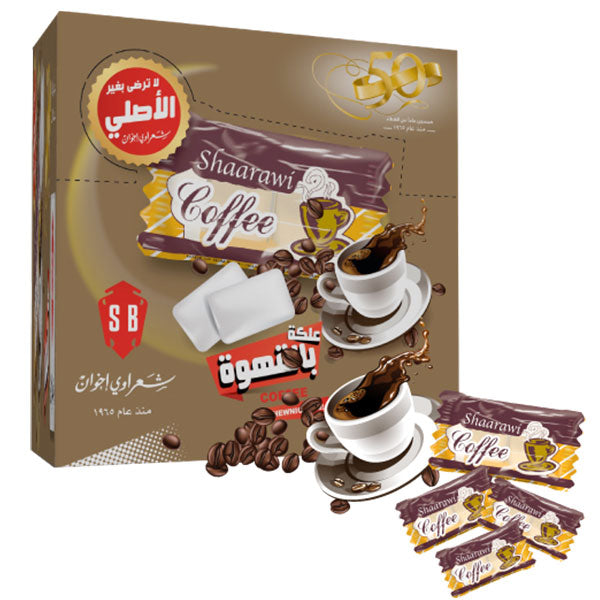 Sharawe Coffee Chewing Gum 100pcs Box |شعراوي علكة بنكهة القهوة