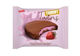 Zalloum Yummy Twins Strwaberry 27g | زلوم بسكويت الفراولة