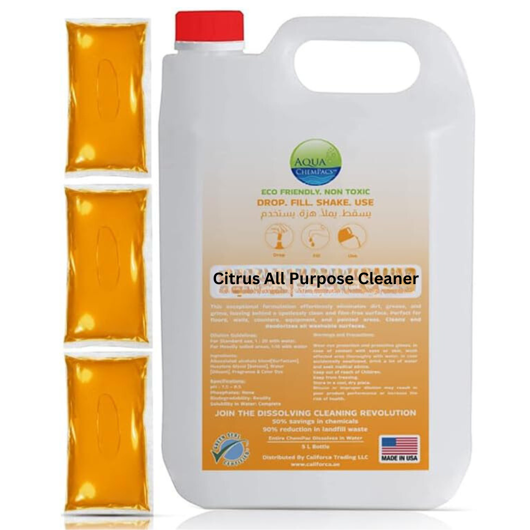 Liquid Aqua Chempacs Citrus All Purpose Cleaner 5L|منظف لجميع الإستعمالات