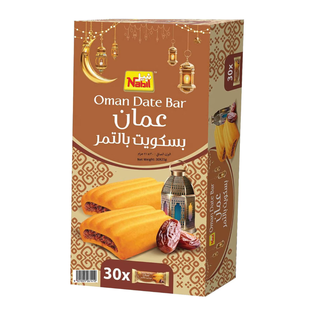 Nabil Oman Date Bar 30 x 21g | عُمان بسكويت بالتمر