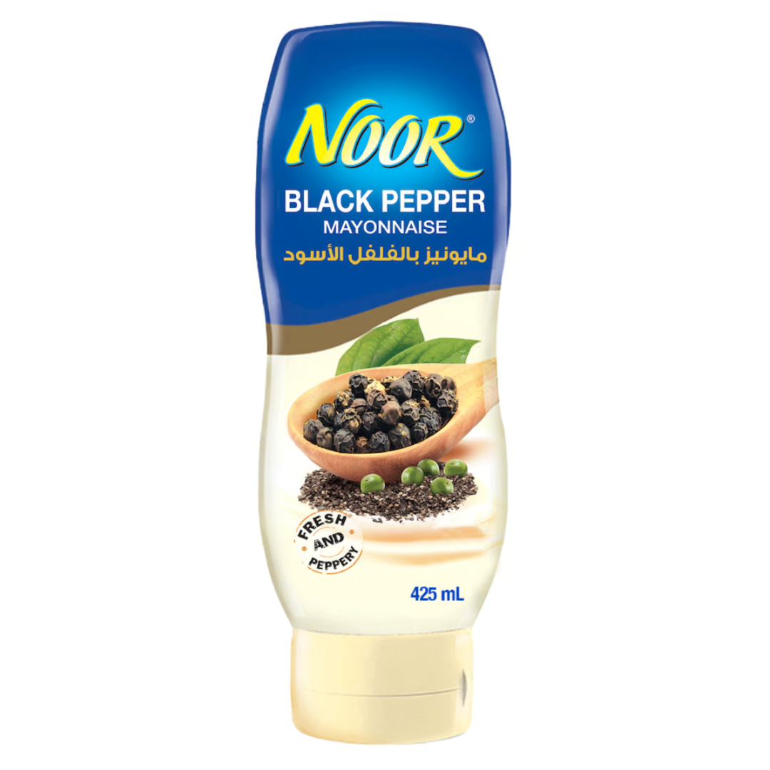 Noor Black Pepper Mayonnaise 425ml | نور مايونيز بالفلفل الاسود