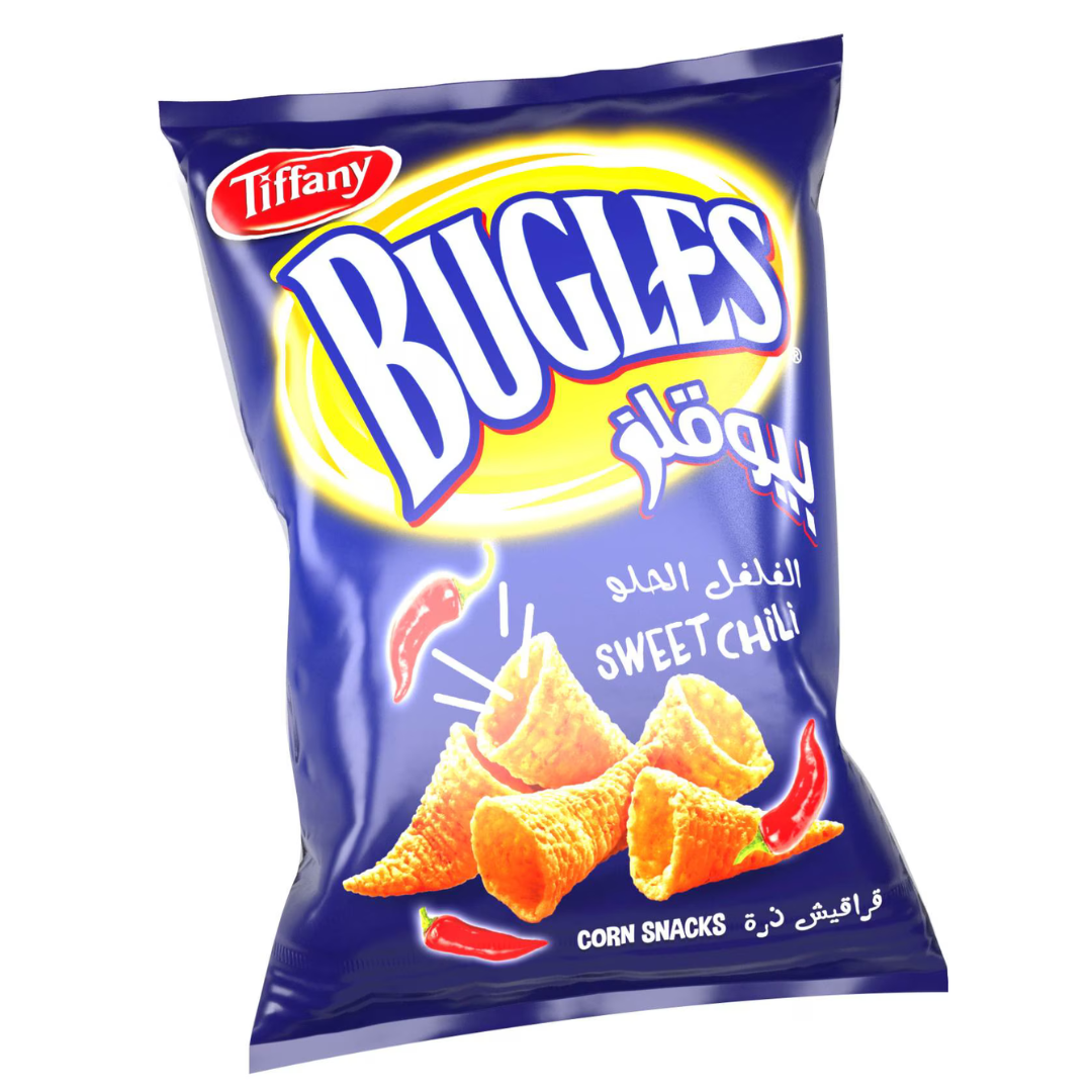 Tiffany Bugles Sweet Chili 75g |  تيفاني بيوجلز الفلفل الحلو