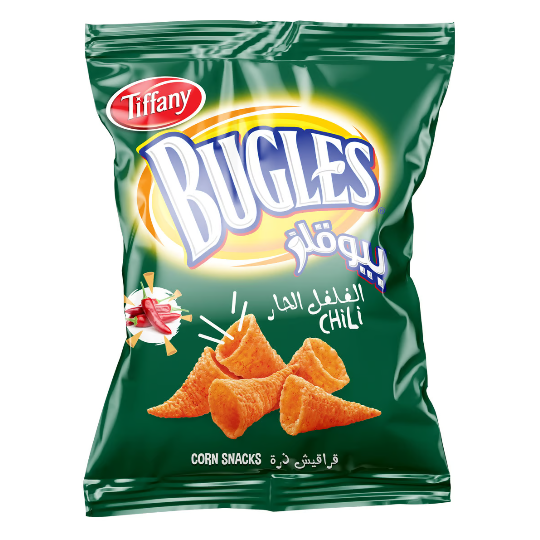 Tiffany Bugles Chili 10.5g |  تيفاني بيوجلز فلفل حار