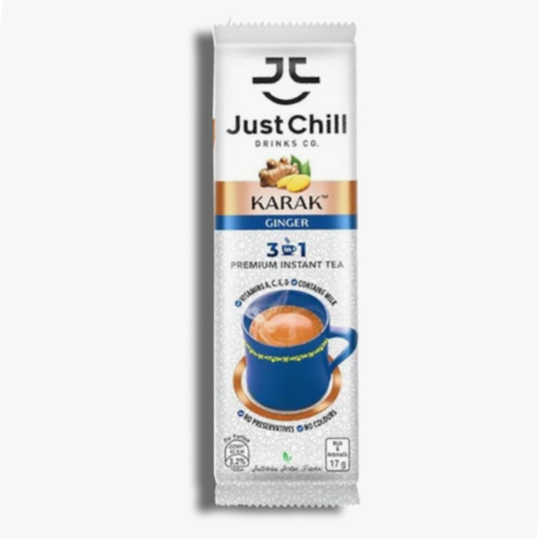 Just Chill Instant Karak Ginger Tea (3in1) 26g | شاي كرك بالزنجبيل