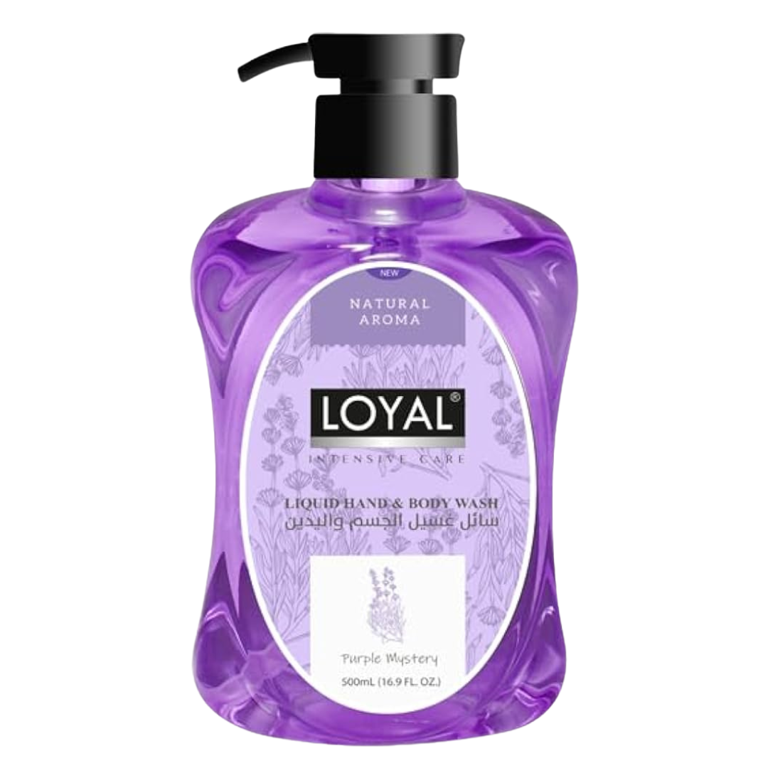 Loyal Liquid Hand & Body Wash Purple Mystery 500ml | لويال سائل غسيل الجسم واليدين