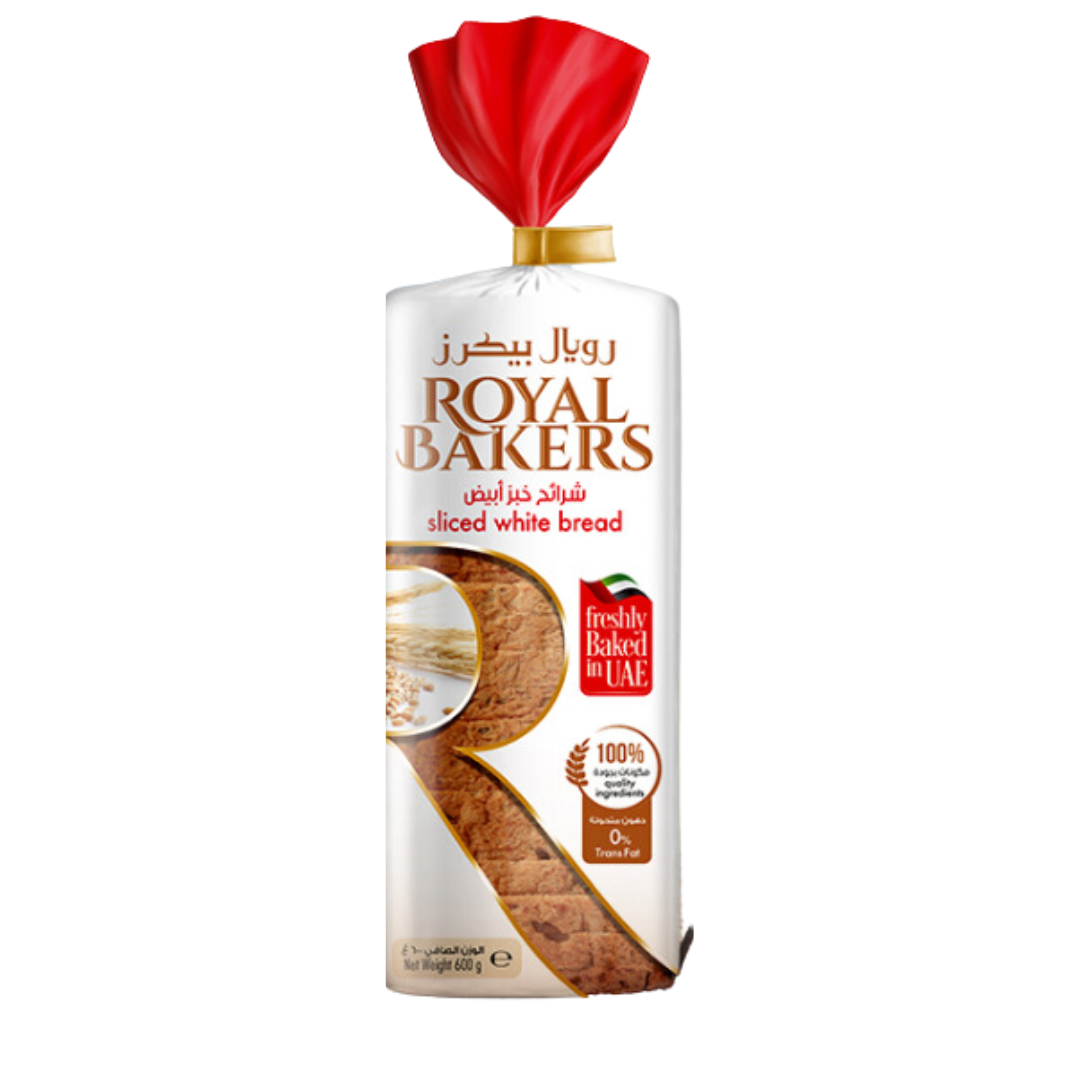 Royal Bakers Sliced White Bread 600g | شرائح توست الخبز الابيض