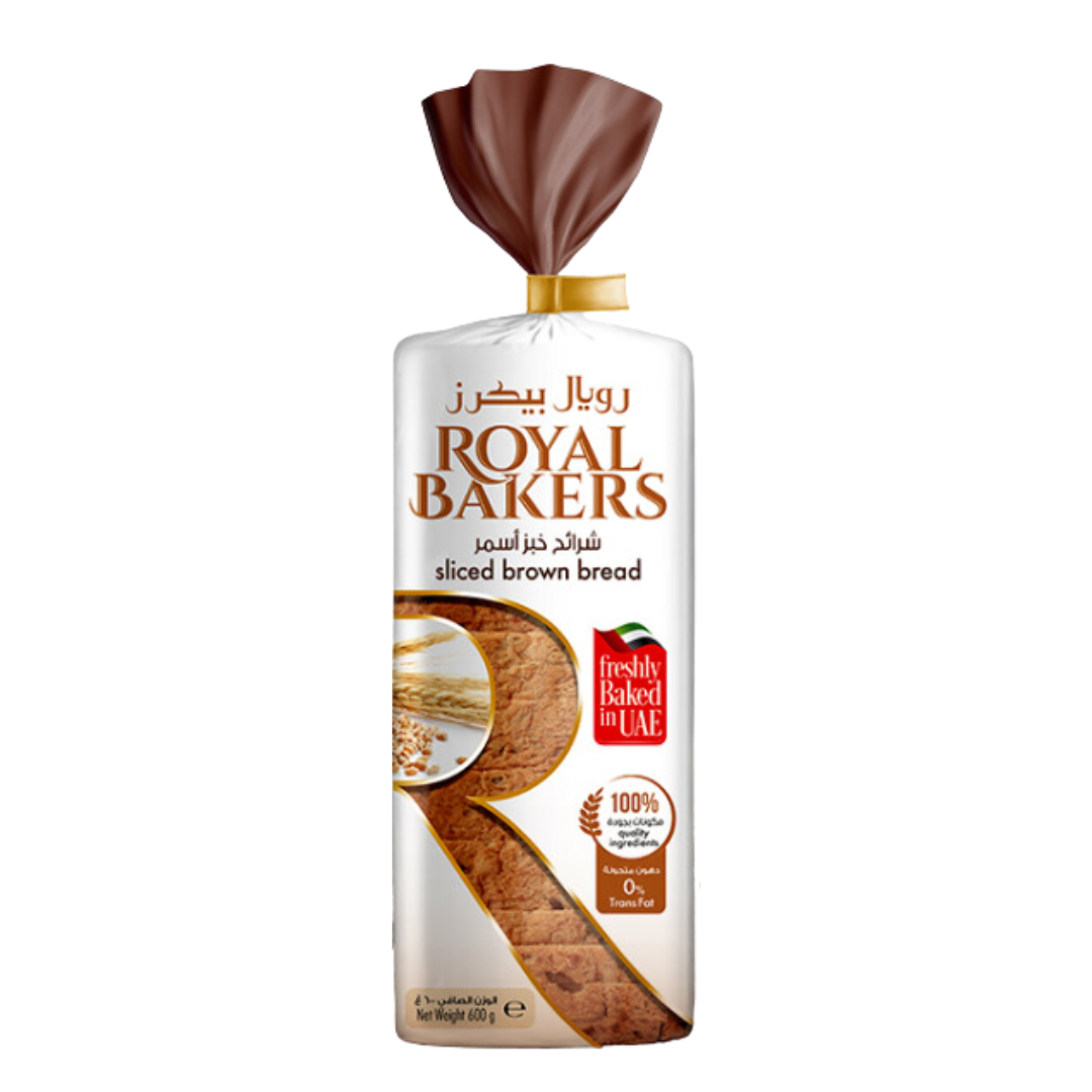 Royal Bakers Sliced Brown Bread 600g | شرائح توست الخبز الاسمر