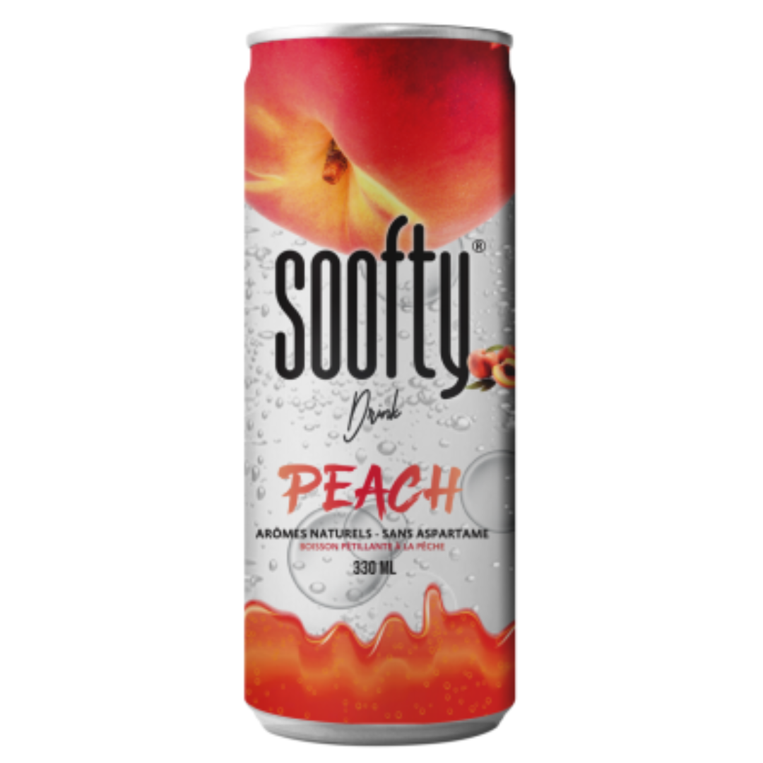 Soofty Sparkling Peach Flavor 330ml | سوفتي بنكهة الدراق