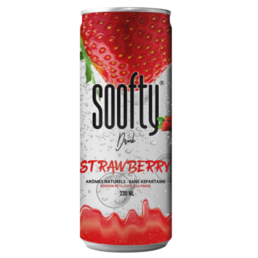 Soofty Sparkling Strawberry Flavor 330ml | سوفتي بنكهة الفراولة