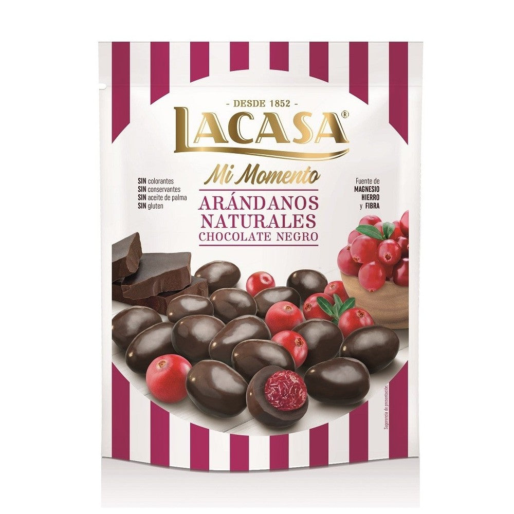 Lacasa Dark Chocolate Cranberries 125g