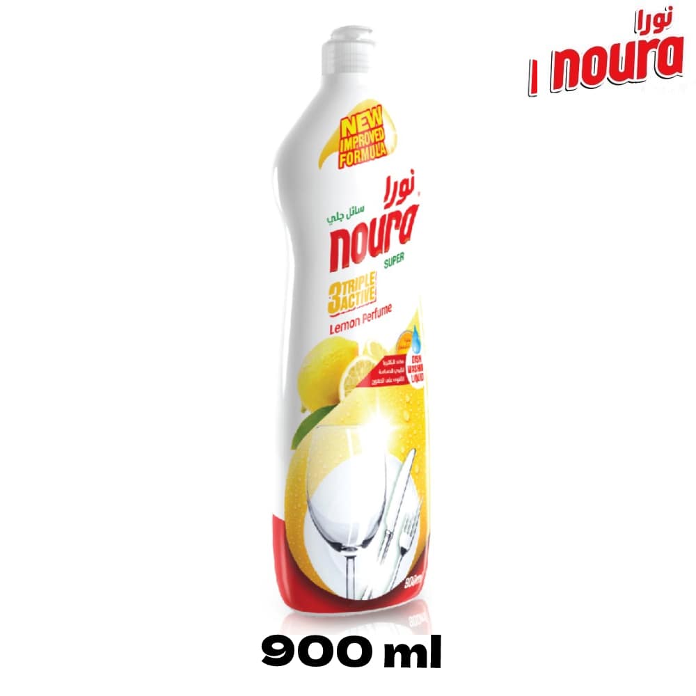 Noura Dishwashing Liquid Lemon 800ml | نورا سائل غسيل الصحون بالليمون