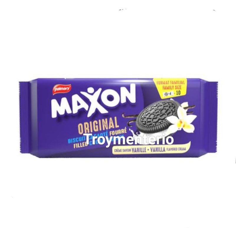 Maxon Cocoa Biscuits with Vanilla Cream 10 x 38g | ماكسون بسكويت محشي بالكريمة