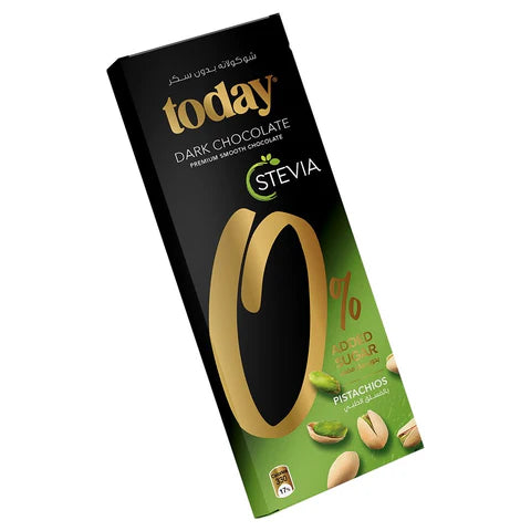 Today Zero Sugar Dark Chocolate Pistachio 60g | توداي شوكولاتة داكنة بالفستق