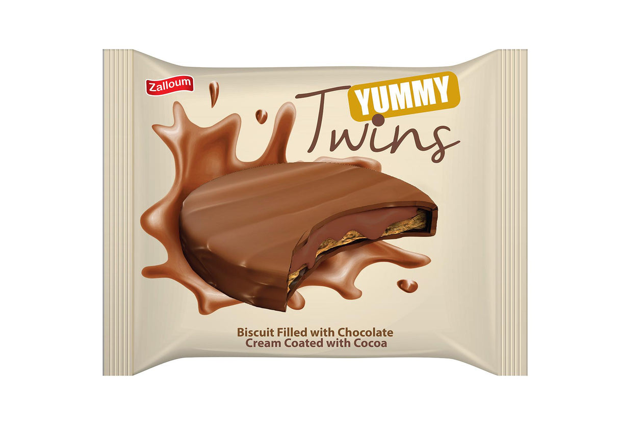 Zalloum Yummy Twins Chocolate 11 x 27g | زلوم بسكويت الكاكاو