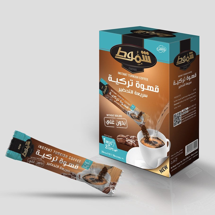 Shammout Instant Turkish Coffee Box of 36X5X11g | شموط التركية قهوة