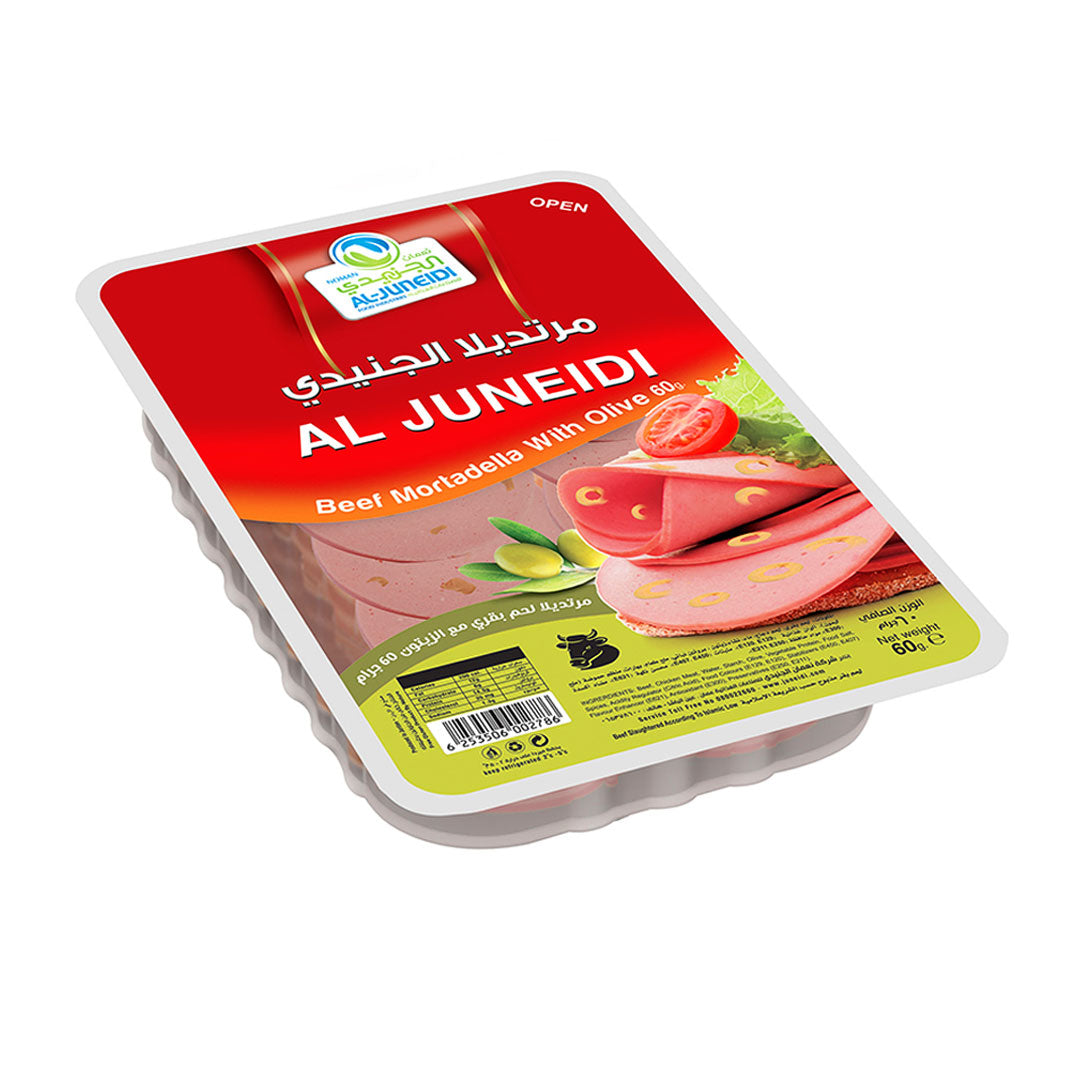 Al-Juneidi Beef Mortadella with Olives 60g | الجنيدي مرتديلا اللحم