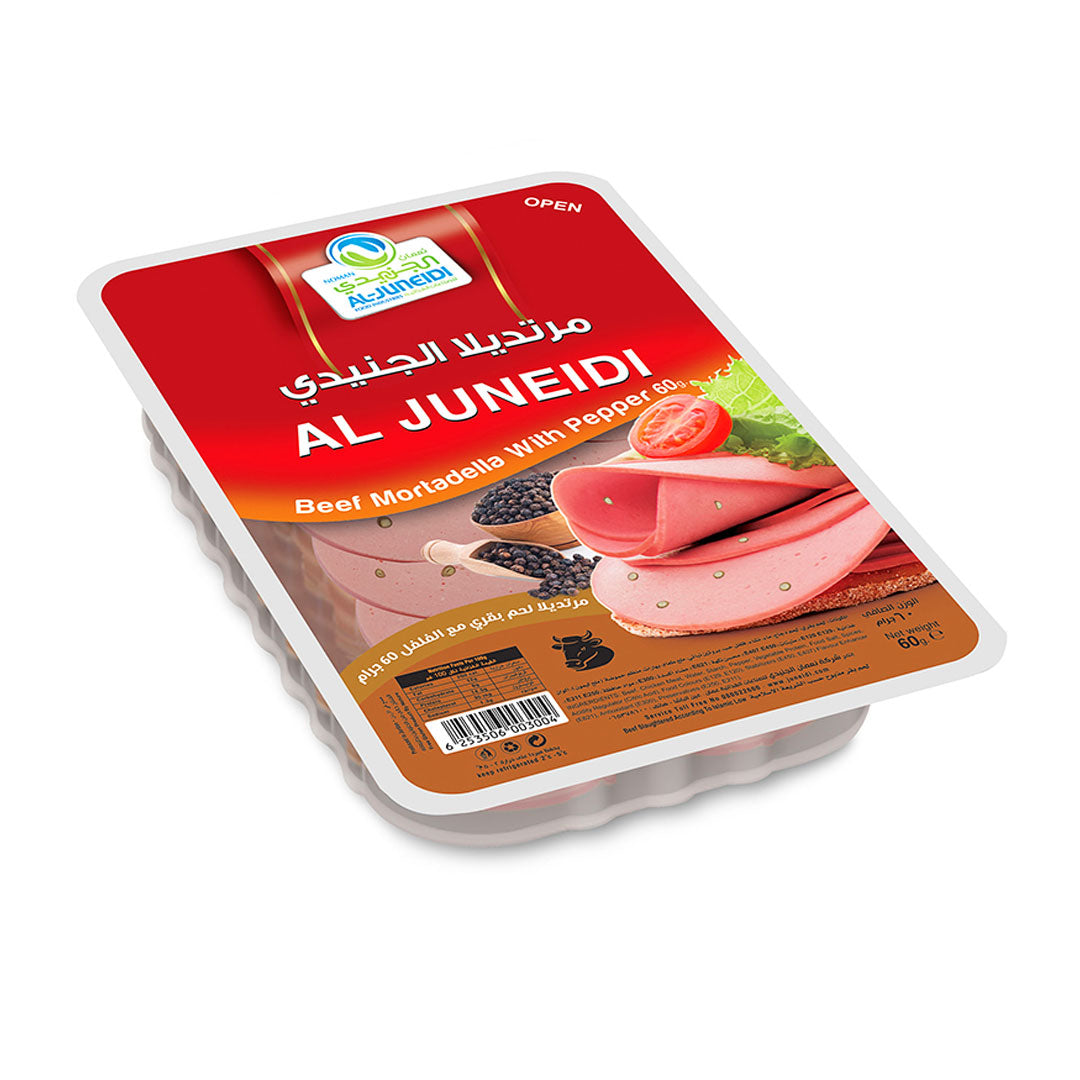 Al-Juneidi Beef Mortadella with Pepper 60g | الجنيدي مرتديلا اللحم بالفلفل