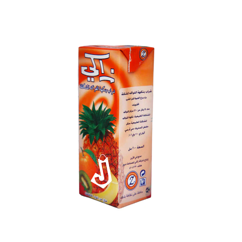 Zakey Mixed Fruits Drink 200ml Box of 36  | زاكي عصير فواكه